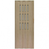 Drzwi harmonijkowe 001S-50-80 dąb sonoma mat 80 cm