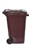 Pojemnik na odpady 240L kosz - brązowy